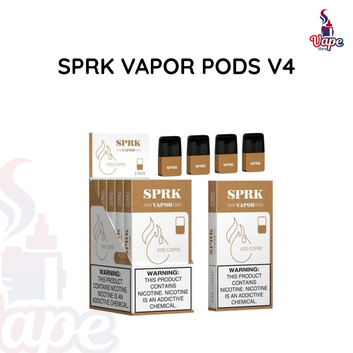 SPRK VAPOR PODS V4 Iced Coffee