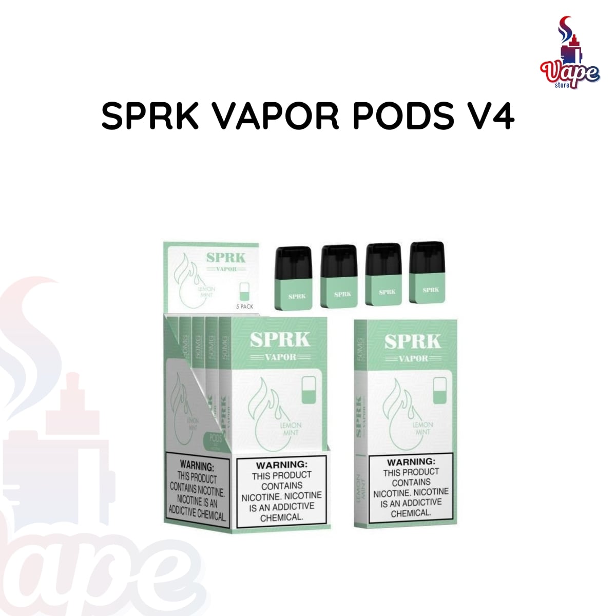 SPRK VAPOR PODS V4 Lemon Mint