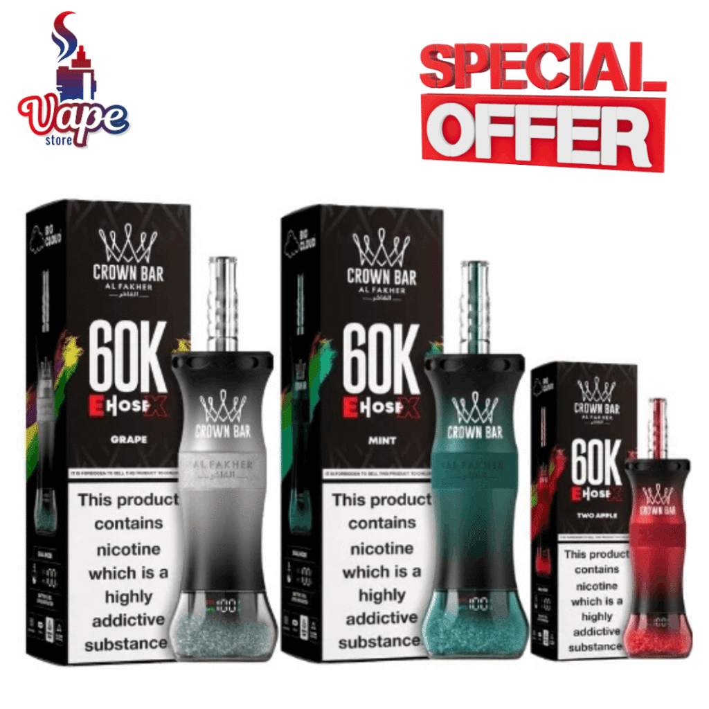 Al Fakher Crown Bar E Hose X 60000 Puffs In UAE