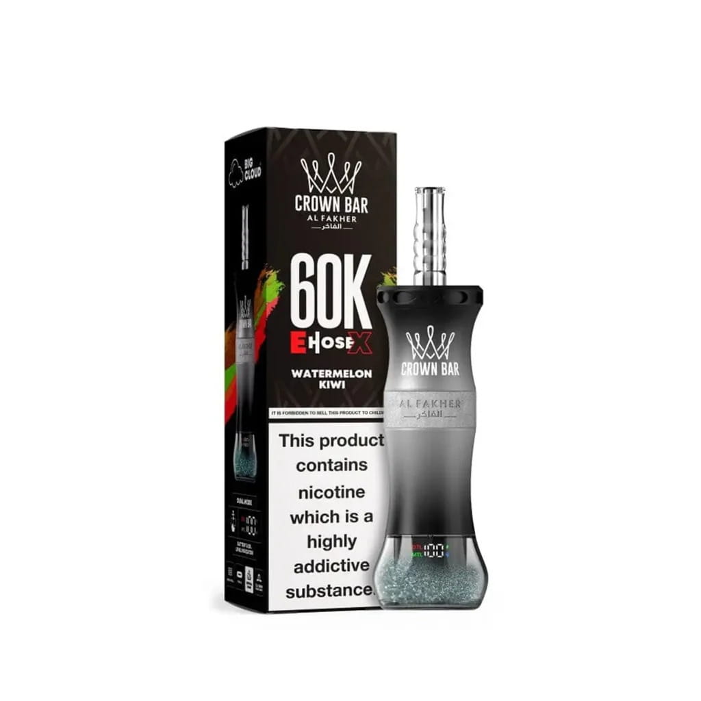 Al Fakher Crown Bar E Hose X 60000 Puffs In UAE Watermelon Kiwi