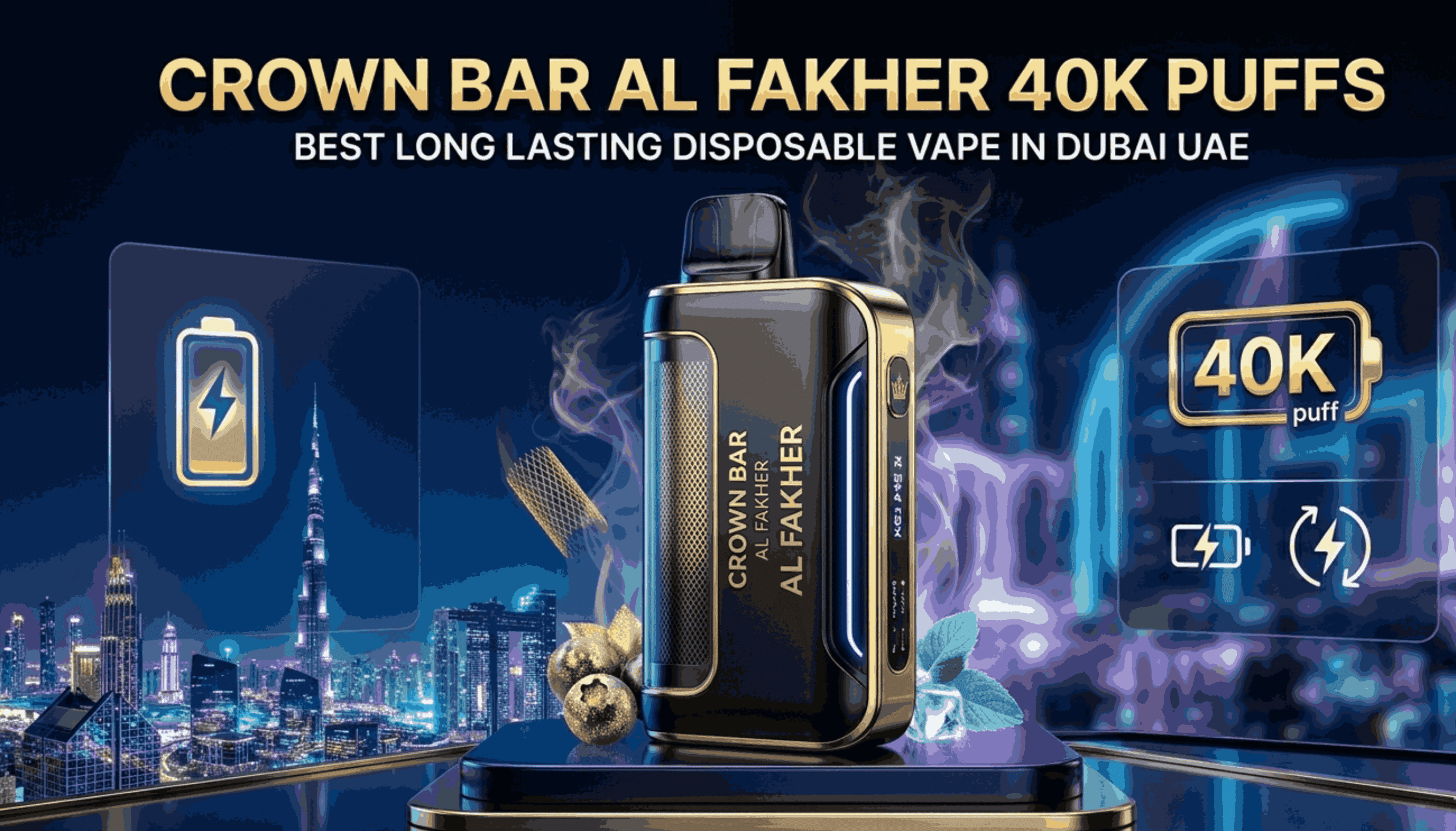 CROWN BAR AL FAKHER 40K PUFFS Price in Dubai UAE