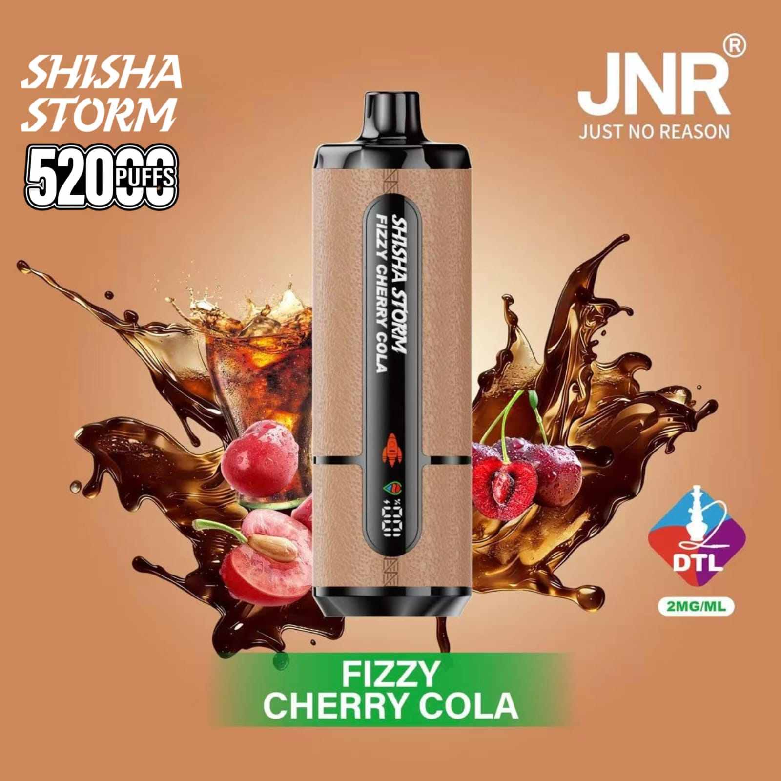 JNR Shisha Storm 52000 FIZZY CHERRY COLA