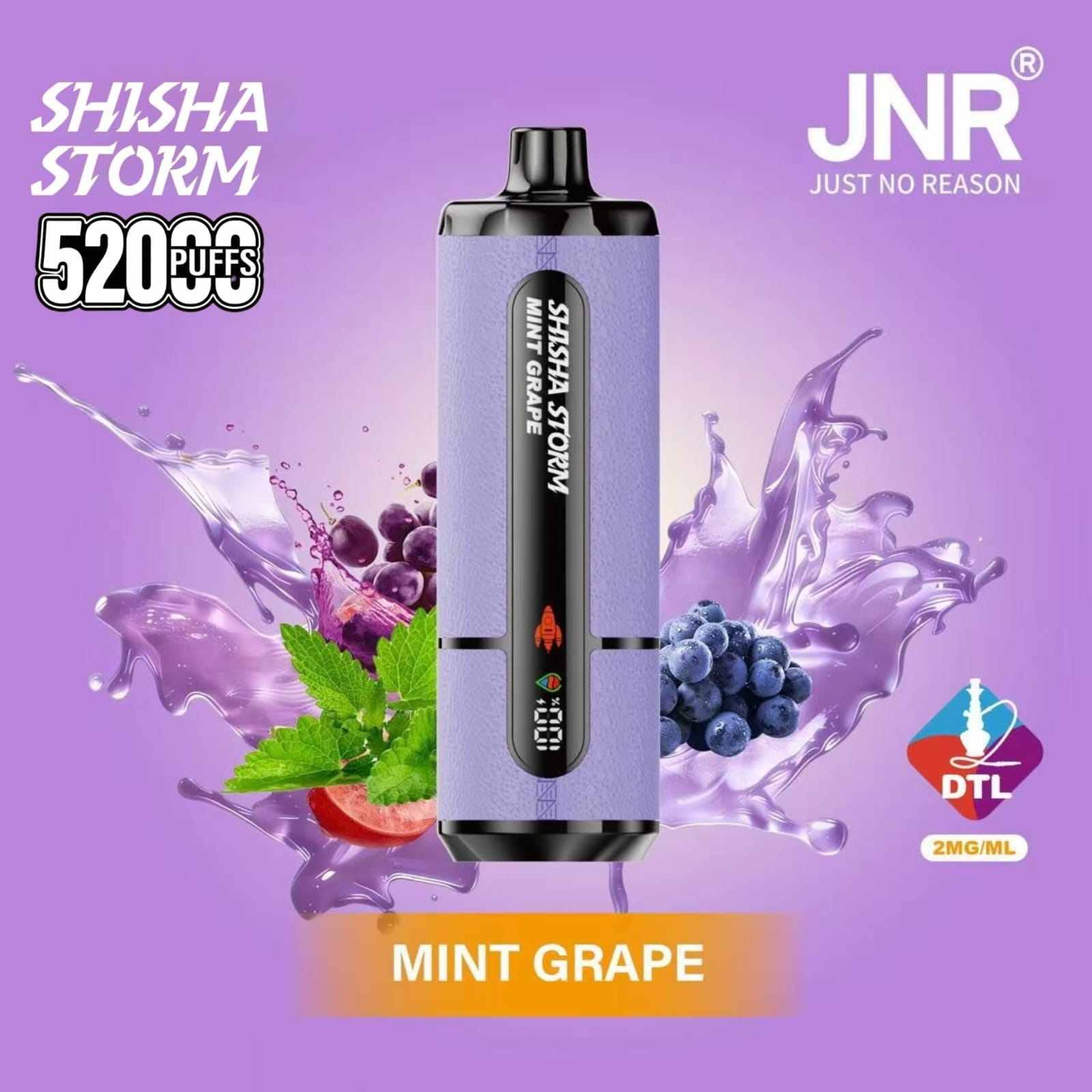 JNR Shisha Storm 52000 Mint Grape