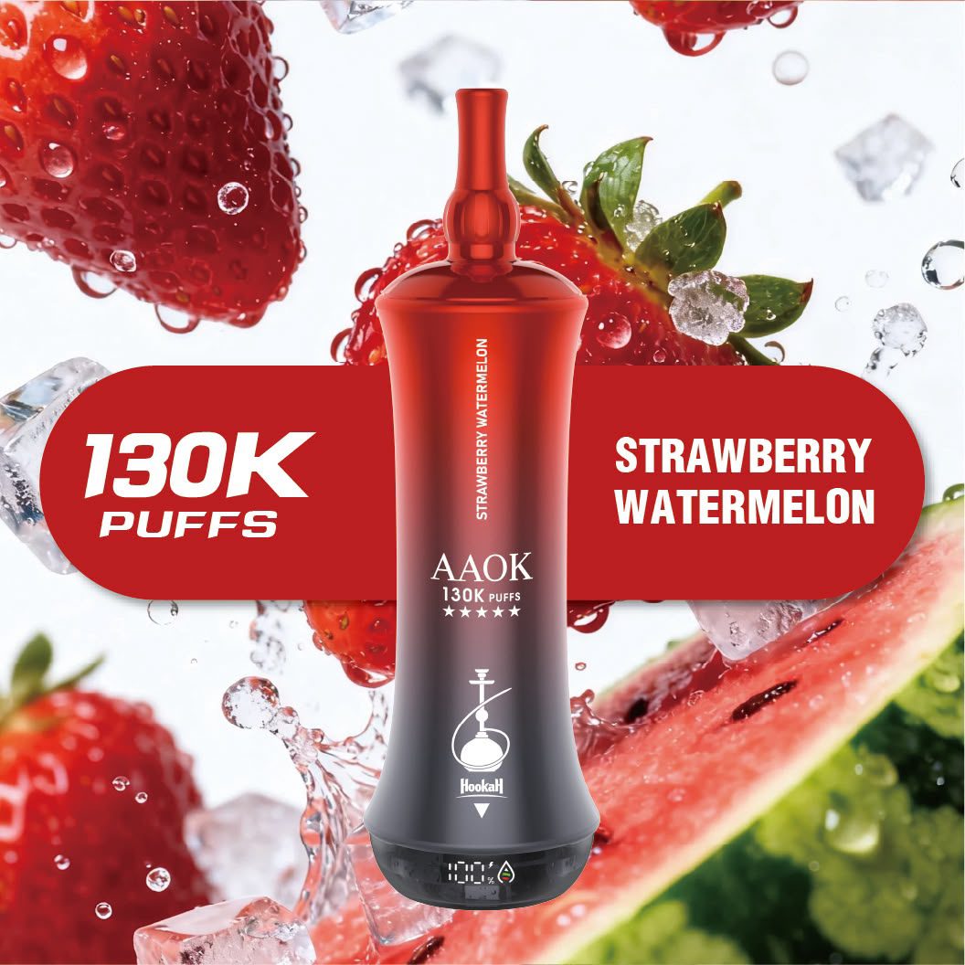 AAOK 130K PUFFS DISPOSABLE STRAWBERRY WATERMELON
