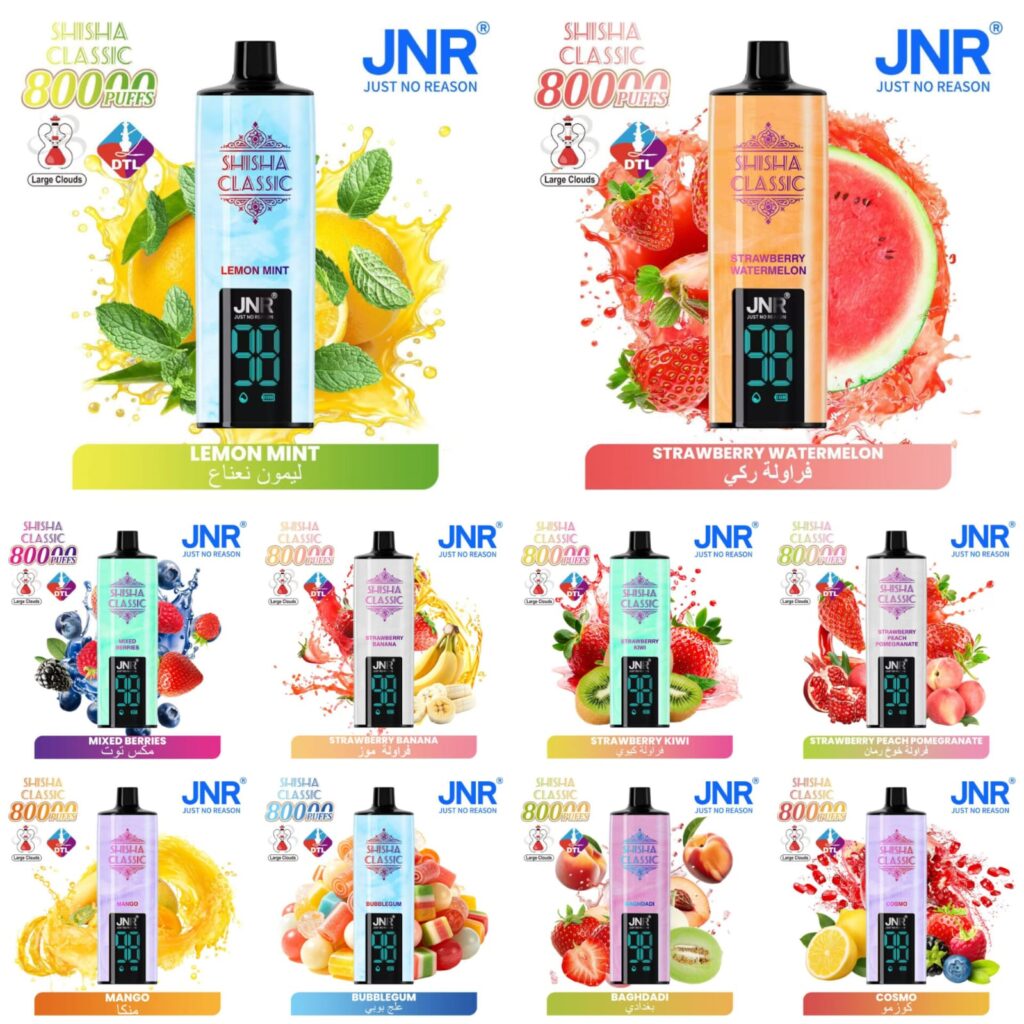 Buy JNR SHISHA CLASSIC 80000 PUFFS DISPOSABLE VAPE