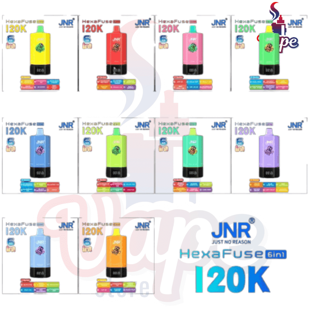 JNR HexaFuse 120K PUFFS DISPOSABLE VAPE (6-in-1) in Dubai
