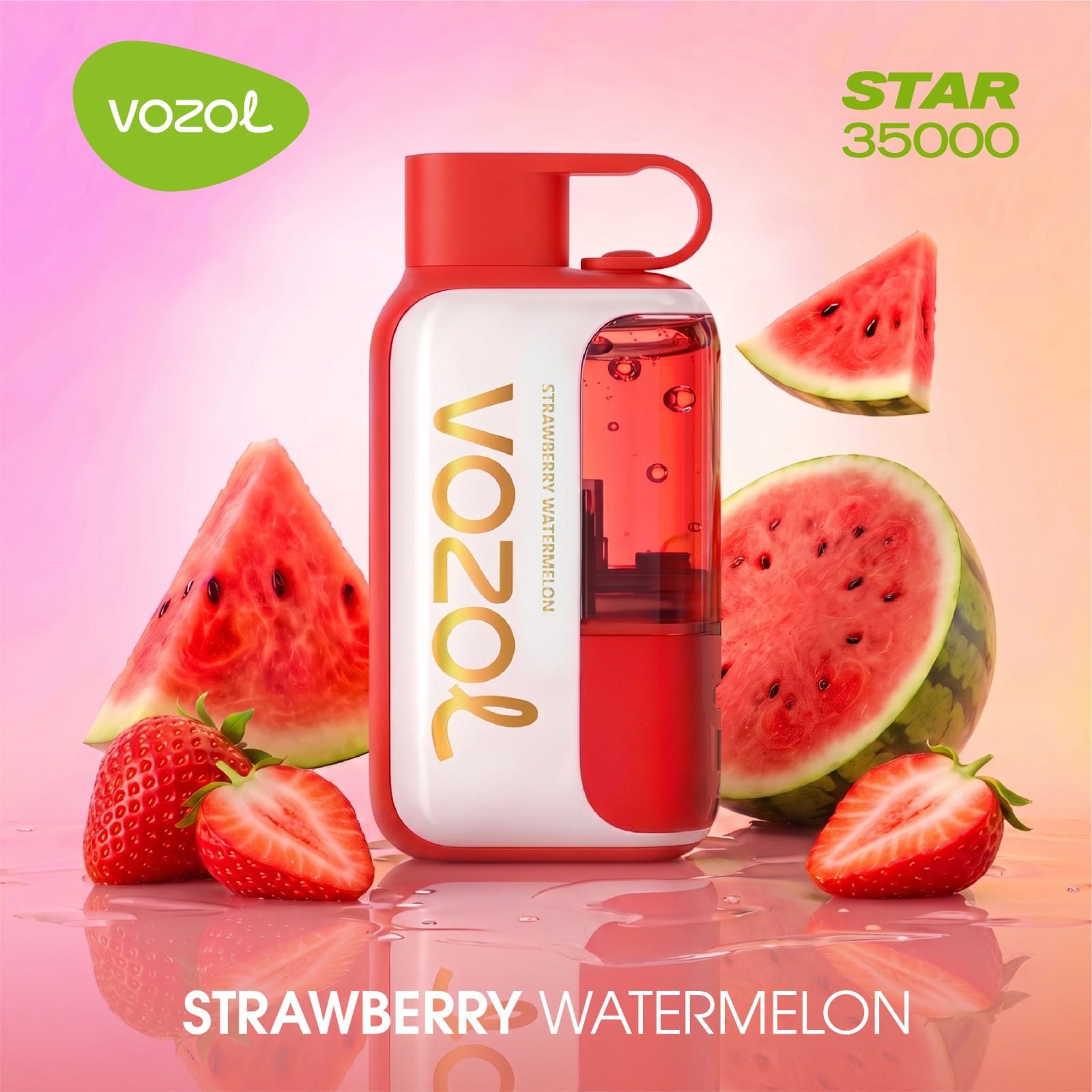 VOZOL STAR 35000 PUFFS DISPOSABLE VAPE STRAWBERRY WATERMELON