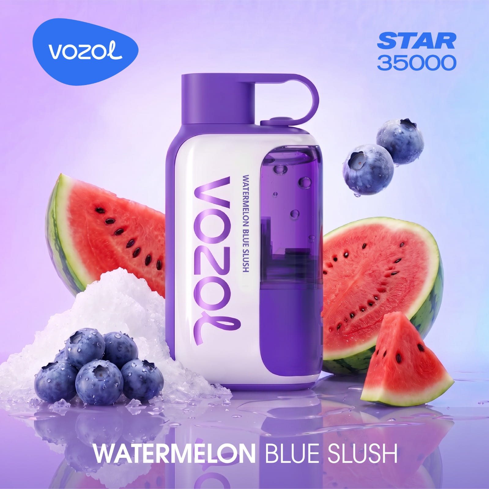VOZOL STAR 35000 PUFFS DISPOSABLE VAPE WATERMELON BLUE SLUSH