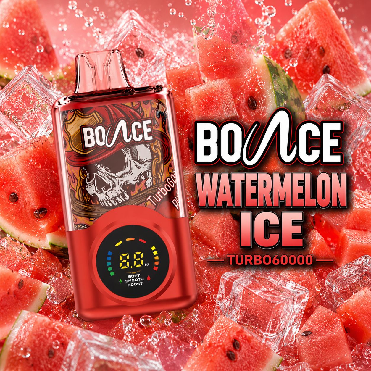 BOUNCE TURBO 60000 PUFFS DISPOSABLE VAPE WATERMELON ICE